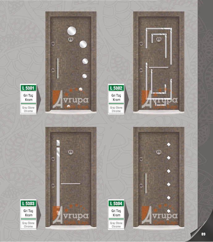 Çelik kapı premium krom modeller. İstanbul