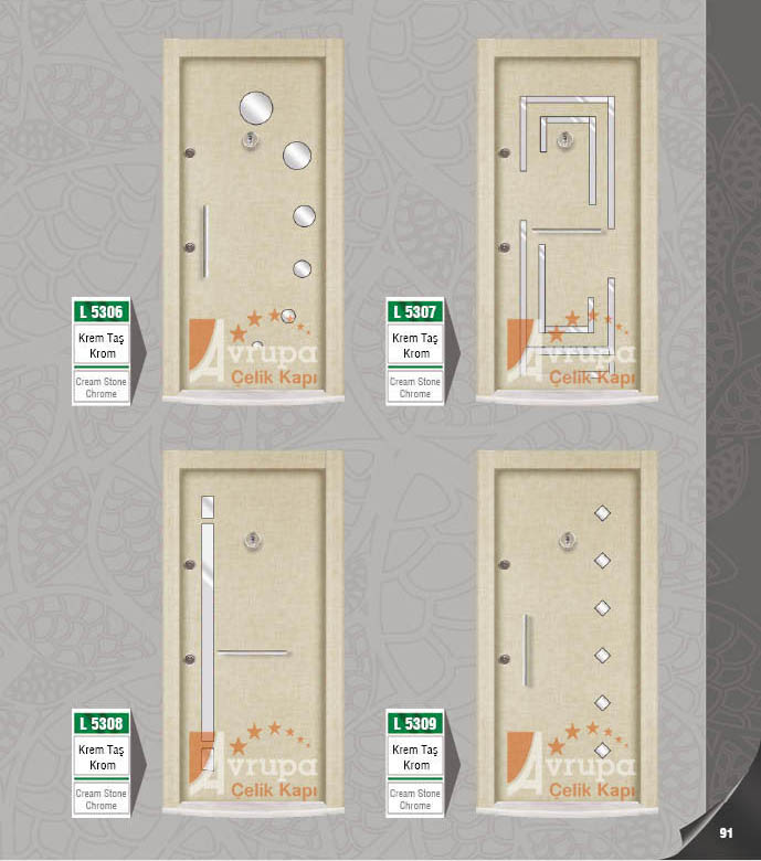 Çelik kapı premium krom modeller. İstanbul